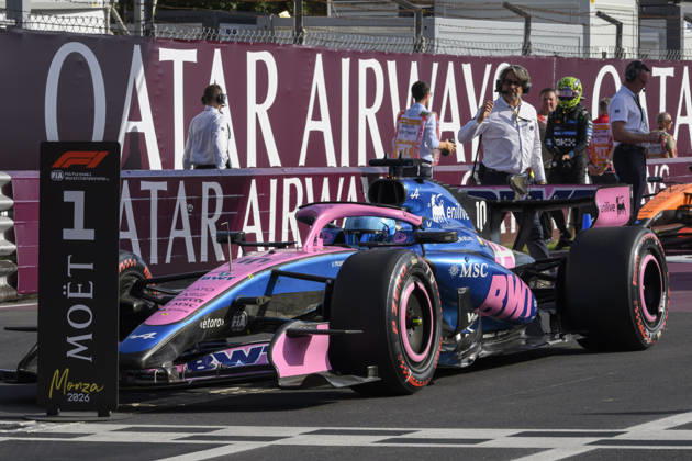 September 5, 2026, Monza, Monza E Brianza, Italy: Pierre GASLY (FRA) of Alpine F1 team parked at the position 1 after the Qualifying session of the 2026 PIRELLI GRAN PREMIO D ITALIA at Autodromo Nazionale in Monza (Italy), 13th round of the 2026 FIA F1 World Championship, WM, Weltmeisterschaft .Credit: ZUMA Press F1 2026: PIRELLI GRAN PREMIO D ITALIA: GASLY Pole-Sitter  - ZUMAr158 20260905_aap_r158_013 Copyright: xRiccardoxRighettix