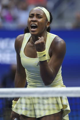 US Open tennis tournament - Day 7 Coco Gauff of the US reacts to winning a match against Cristina Bucsa of Spain during the Women™s Singles round 3 of the US Open Tennis Championships at the USTA Billie Jean King National Tennis Center in Flushing Meadows, New York, USA, 05 September 2026. The 2026 US Open tournament runs from 23 August through 13 September. FLUSHING MEADOWS NEW YORK United States  Copyright: xSARAHxYENESELx