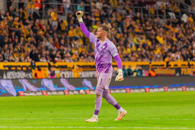 Germany 2. Bundesliga, 2026–2027 Season, September 5, 2026, Matchday 4, SG Dynamo Dresden vs. VfL Bochum, Rudolf Harbig Stadium, Timo Horn (VfL Bochum), 1 gesture, body language, emotion Copyright: xMichellexLukax