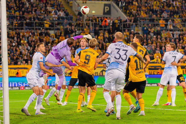 Germany 2. Bundesliga, 2026–2027 Season, September 5, 2026, Matchday 4, SG Dynamo Dresden vs. VfL Bochum, Rudolf Harbig Stadium, Timo Horn (VfL Bochum), 1 on the ball Copyright: xMichellexLukax