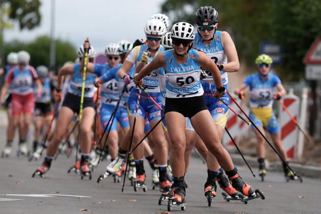 Sport Bilder des Tages Magdalena Kobielusz of Poland competes during the Women mass start race of the FIS Rollerski World Championships 2026 in Madona, Latvia, on September 6, 2026. Madona Latvia Copyright: xRomanxKoksarovx RKV01495.JPG