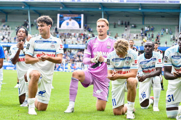 FOOTBALL : ESTAC Troyes x AS Monaco - Ligue 1 - Journà e 03 - 06 09 2026 Joie des joueurs du RC Strasbourg apres la victoire contre Estac Troyes TroyesFrance Copyright: xBaptistexAutissierx