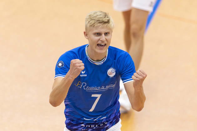 TVV Men s Cup Final: Blue Volleys Gotha vs. 1 VSV Jena 90, Erfurt, September 6, 2026, Hannes Krochmann 7, Blue Volleys Gotha, TVV Men s Cup Final: Blue Volleys Gotha vs. 1 VSV Jena 90, Riethsporthalle, Erfurt September 6, 2026 Copyright: xBEAUTIFULxSPORTS Duehringx