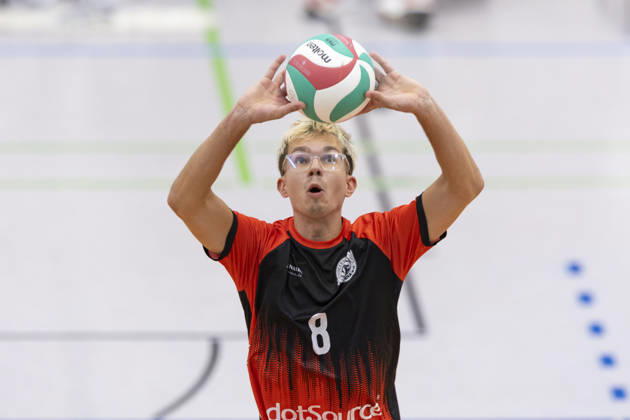 TVV Men s Cup Final: Blue Volleys Gotha vs. 1 VSV Jena 90, Erfurt, September 6, 2026, Finn Kazuch 8, 1 VSV Jena 90, TVV Men s Cup Final: Blue Volleys Gotha vs. 1 VSV Jena 90, Riethsporthalle, Erfurt September 6, 2026 Copyright: xBEAUTIFULxSPORTS Duehringx