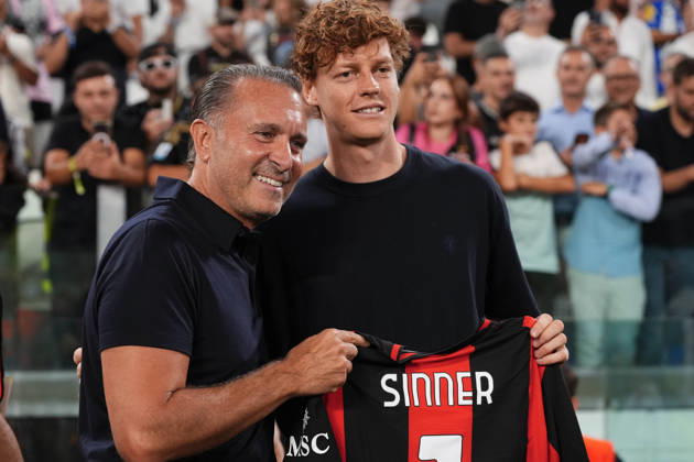 Sport Bilder des Tages Jerry Cardinale and Jannik Sinner before the Serie A soccer match between Juventus Fc and Milan the Juventus Stadium in Turin, north west Italy - September 6, 2026. - Soccer  Copyright: xFabioxFerrari LaPressex