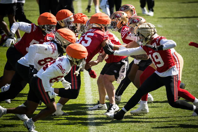 NFL, American Football Herren, USA 49ERS TRAINING, General view during a San Francisco 49ers NFL training session at AAMI Park in Melbourne, Monday, September 7, 2026. ( NO ARCHIVING MELBOURNE VICTORIA AUSTRALIA  Copyright: xCHRISTOPHERxHOPKINSx 20260907125179006182