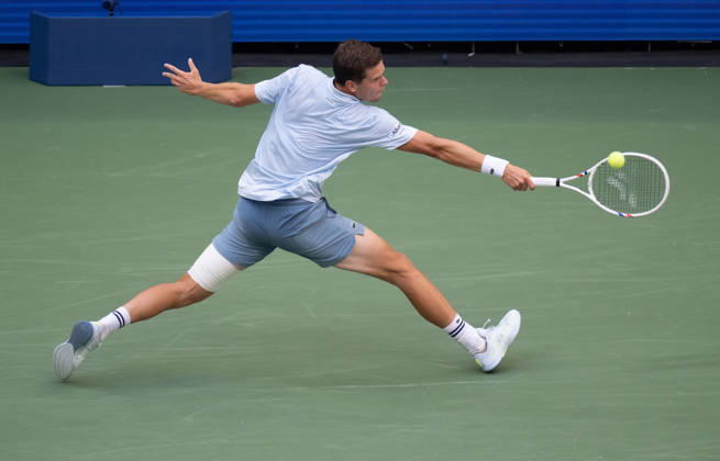 2026 US Open - Day 9 NEW YORK, NEW YORK - SEPTEMBER 7: Alexander Blockx of Belgium returns a shot during his match against Francisco Cerundolo of Argentina during the 2026 US Open - Day 9 at USTA Billie Jean King National Tennis Center on September 7, 2026 in New York, New York. New York USTA Billie Jean King National Tennis Center New York United States Copyright: xSusanxMullane ISIxPhotosx 9754