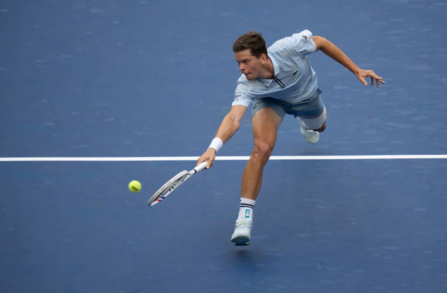 2026 US Open - Day 9 NEW YORK, NEW YORK - SEPTEMBER 7: Alexander Blockx of Belgium returns a shot during his match against Francisco Cerundolo of Argentina during the 2026 US Open - Day 9 at USTA Billie Jean King National Tennis Center on September 7, 2026 in New York, New York. New York USTA Billie Jean King National Tennis Center New York United States Copyright: xSusanxMullane ISIxPhotosx 9754