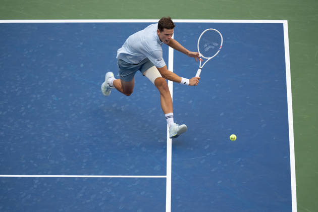 2026 US Open - Day 9 NEW YORK, NEW YORK - SEPTEMBER 7: Alexander Blockx of Belgium returns a shot during his match against Francisco Cerundolo of Argentina during the 2026 US Open - Day 9 at USTA Billie Jean King National Tennis Center on September 7, 2026 in New York, New York. New York USTA Billie Jean King National Tennis Center New York United States Copyright: xSusanxMullane ISIxPhotosx 9754