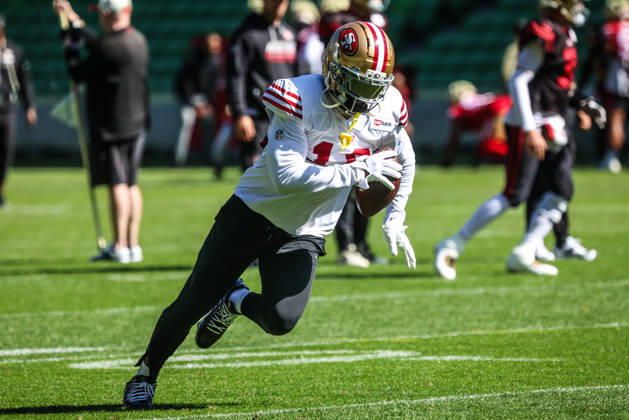 September 8, 2026, Melbourne, Victoria, Australia: MELBOURNE, AUSTRALIA - SEPTEMBER 08: Deebo Samuel Sr 19 of the San Francisco 49ers during practice at an NFL, American Football Herren, USA media opportunity at AAMI Park on September 08, 2026 in Melbourne, Australia. Melbourne Australia - ZUMAp121 20260908_zsp_p121_038 Copyright: xChrisxPutnamx