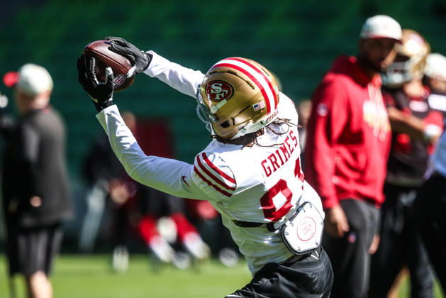 September 8, 2026, Melbourne, Victoria, Australia: MELBOURNE, AUSTRALIA - SEPTEMBER 08: Wesley Grimes 81 of the San Francisco 49ers during practice at an NFL, American Football Herren, USA media opportunity at AAMI Park on September 08, 2026 in Melbourne, Australia. Melbourne Australia - ZUMAp121 20260908_zsp_p121_039 Copyright: xChrisxPutnamx