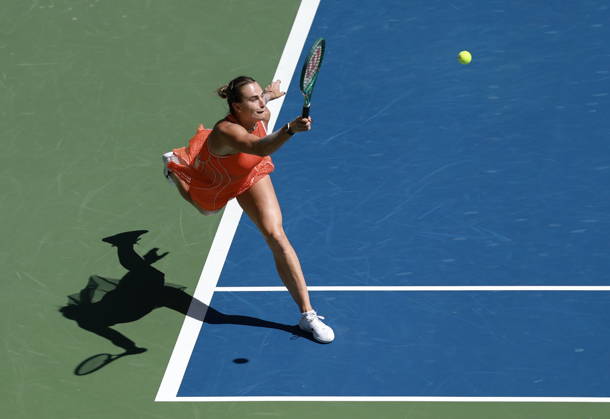 US Open tennis tournament - Day 10 Aryna Sabalenka of Belarus in action against Linda Noskova of Czechia during the Women Singles Quarterfinals match of the US Open Tennis Championships in Flushing Meadows, New York, USA, 08 September 2026. FLUSHING MEADOWS NEW YORK United States  Copyright: xCRISTOBALxHERRERA-ULASHKEVICHx