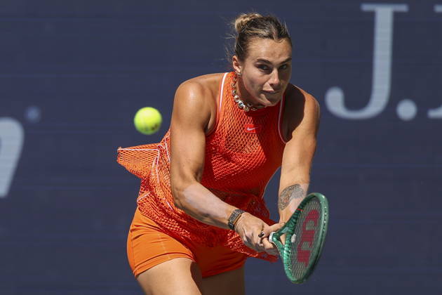 US Open tennis tournament - Day 10 Aryna Sabalenka of Belarus in action against Linda Noskova of Czechia during the Women Singles Quarterfinals match of the US Open Tennis Championships in Flushing Meadows, New York, USA, 08 September 2026. FLUSHING MEADOWS NEW YORK United States  Copyright: xSARAHxYENESELx