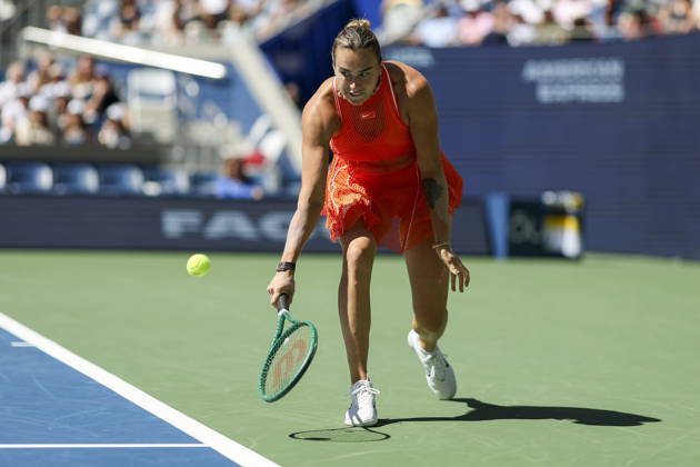 US Open tennis tournament - Day 10 Aryna Sabalenka of Belarus in action against Linda Noskova of Czechia during the Women Singles Quarterfinals match of the US Open Tennis Championships in Flushing Meadows, New York, USA, 08 September 2026. FLUSHING MEADOWS NEW YORK United States  Copyright: xSARAHxYENESELx