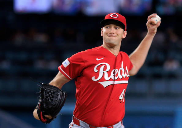 September 8, 2026, Los Angeles, California, USA: Starting pitcher, Nick Lodolo 40 of the Cincinnati Reds during a regular-season MLB, Baseball Herren, USA game against the Los Angeles Dodgers on Tuesday September 8, 2026 at Dodger Stadium in Los Angeles, California. Dodgers defeat Reds, 3-2. JAVIER ROJAS PI Los Angeles USA - ZUMAp124 20260908_zaa_p124_005 Copyright: xJavierxRojasx