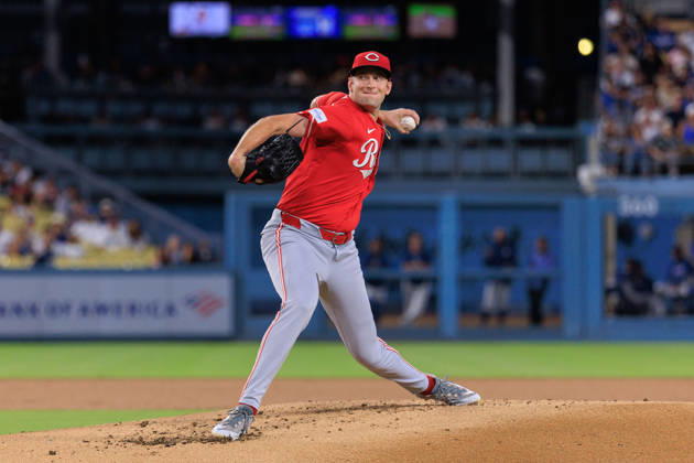 September 8, 2026, Los Angeles, California, USA: Starting pitcher, Nick Lodolo 40 of the Cincinnati Reds during a regular-season MLB, Baseball Herren, USA game against the Los Angeles Dodgers on Tuesday September 8, 2026 at Dodger Stadium in Los Angeles, California. Dodgers defeat Reds, 3-2. JAVIER ROJAS PI Los Angeles USA - ZUMAp124 20260908_zaa_p124_007 Copyright: xJavierxRojasx