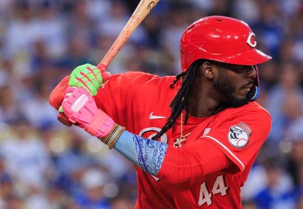 September 8, 2026, Los Angeles, California, USA: Elly De La Cruz 44 of the Cincinnati Reds at bat during a regular-season MLB, Baseball Herren, USA game against the Los Angeles Dodgers on Tuesday September 8, 2026 at Dodger Stadium in Los Angeles, California. Dodgers defeat Reds, 3-2. JAVIER ROJAS PI Los Angeles USA - ZUMAp124 20260908_zaa_p124_023 Copyright: xJavierxRojasx
