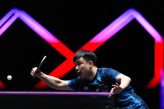 (260909) -- MACAO, Sept. 9, 2026 -- Feng Yi-Hsin of Chinese Taipei competes during the men s singles round of 32 match against Darko Jorgic of Slovenia at the 2026 World Table tennis, Tischtennis (WTT) Champions Macao in Macao, south China, Sept. 9, 2026. ) (SP)CHINA-MACAO-TABLE TENNIS-WTT-MEN S SINGLES (CN) CheongxKamxKa 