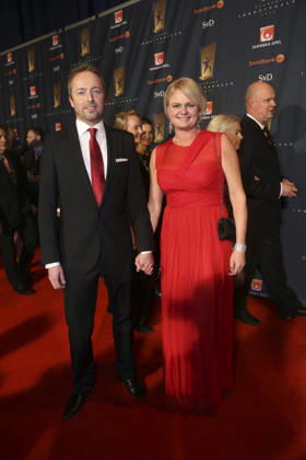 Sports Awards Gala, Red Carpet: Anette Norberg with her husband Stefan, Stockholm, Sweden  Copyright: xGustavxMartenssonx