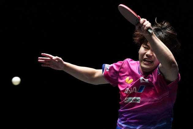 (260909) -- MACAO, Sept. 9, 2026 -- Matsushima Sora competes during the men s singles round of 32 match between Matsushima Sora of Japan and Tom Jarvis of England at the 2026 World Table tennis, Tischtennis (WTT) Champions Macao in Macao, south China, Sept. 9, 2026. ) (SP)CHINA-MACAO-TABLE TENNIS-WTT-MEN S SINGLES (CN) CheongxKamxKa 
