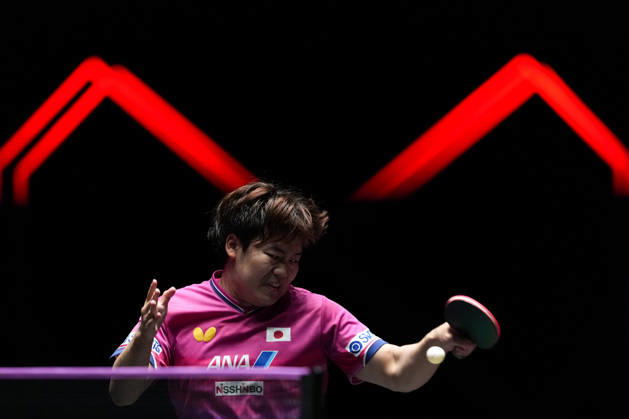 (260909) -- MACAO, Sept. 9, 2026 -- Matsushima Sora competes during the men s singles round of 32 match between Matsushima Sora of Japan and Tom Jarvis of England at the 2026 World Table tennis, Tischtennis (WTT) Champions Macao in Macao, south China, Sept. 9, 2026. ) (SP)CHINA-MACAO-TABLE TENNIS-WTT-MEN S SINGLES (CN) CheongxKamxKa 