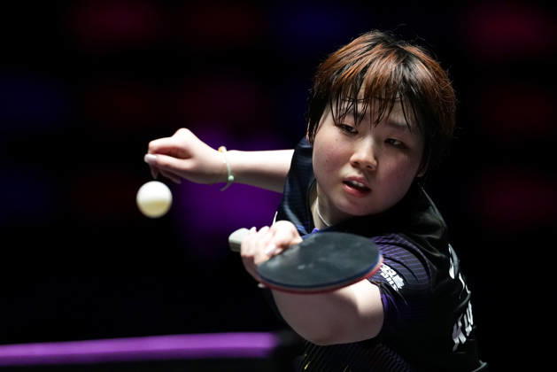 (260909) -- MACAO, Sept. 9, 2026 -- Kuai Man hits a return during the women s singles round of 32 match between Kuai Man of China and Han Ying of Germany at the 2026 World Table tennis, Tischtennis (WTT) Champions Macao in Macao, south China, Sept. 9, 2026. ) (SP)CHINA-MACAO-TABLE TENNIS-WTT-WOMEN S SINGLES (CN) CheongxKamxKa 