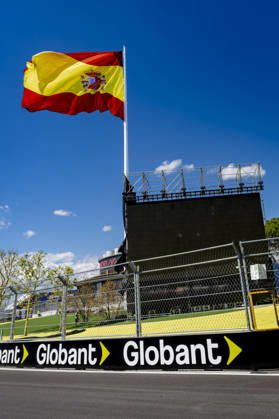 MADRID The Spanish flag at the circuit during the Spanish Formula 1 Grand Prix at the Madrid Circuit on September 9, 2026, in Madrid, Spain. Photo by DeFodi Images