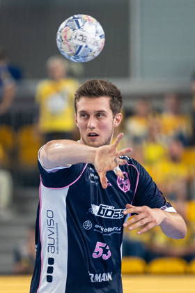 Kielce 09.09.2026. Handball EHF Champions League season 2026 2027 round 1 match between Industria Kielce and HC Kriens-Luzern in Kielce, Poland --- Pilka reczna EHF Liga Mistrzow sezon 2026 2027 kolejka 1 mecz : Industria Kielce - HC Kriens-Luzern Persons Shown : Mykola Bilyk Photo by Igor Jakubowski Arena Akcji NEWSPIX.PL --- newspix.pl