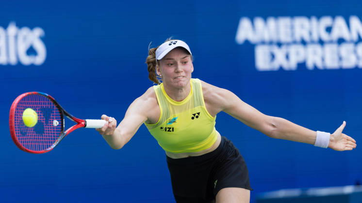 September 9, 2026: Elena Rybakina (KAZ) in action against Qinwen Zheng (CHN) during their Quarterfinal match at the US Open on September 9, 2026, held at the USTA Billie Jean King National Tennis Center in New York City. CSM New York City USA - ZUMAc04_ 20260909_zma_c04_009 Copyright: xBerniexHaleyx