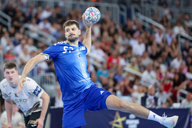 HC Zagreb v RK Celje Pivovarna Lasko - EHF Champions League Men Group Phase - Group C ZAGREB, CROATIA - SEPTEMBER 9: Filip Glavas of HC Zagreb in action during the EHF Champions League Men Group Phase match between HC Zagreb and RK Celje Pivovarna Lasko at Arena Zagreb on September 9, 2026 in Zagreb, Croatia.  MatijaxHabljak PIXSELL