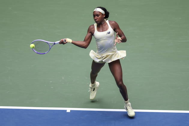 US Open tennis tournament - Day 11 Coco Gauff of the US in action against Mirra Andreeva of Russia during the Women s Singles Quarterfinals match of the US Open Tennis Championships in Flushing Meadows, New York, USA, 09 September 2026. FLUSHING MEADOWS NEW YORK United States  Copyright: xSARAHxYENESELx
