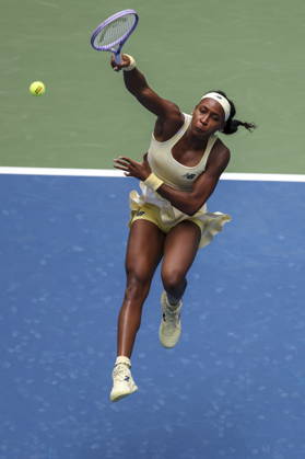 US Open tennis tournament - Day 11 Coco Gauff of the US in action against Mirra Andreeva of Russia during the Women s Singles Quarterfinals match of the US Open Tennis Championships in Flushing Meadows, New York, USA, 09 September 2026. FLUSHING MEADOWS NEW YORK United States  Copyright: xSARAHxYENESELx