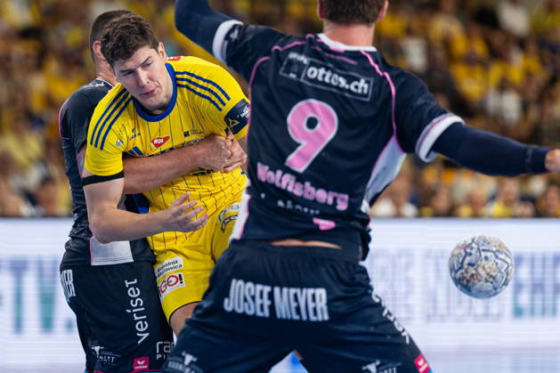 Kielce 09.09.2026. Handball EHF Champions League season 2026 2027 round 1 match between Industria Kielce and HC Kriens-Luzern in Kielce, Poland --- Pilka reczna EHF Liga Mistrzow sezon 2026 2027 kolejka 1 mecz : Industria Kielce - HC Kriens-Luzern Persons Shown : Luka Lovre Klarica Photo by Igor Jakubowski Arena Akcji NEWSPIX.PL --- newspix.pl