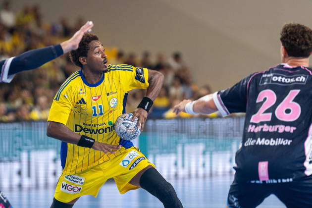 Kielce 09.09.2026. Handball EHF Champions League season 2026 2027 round 1 match between Industria Kielce and HC Kriens-Luzern in Kielce, Poland --- Pilka reczna EHF Liga Mistrzow sezon 2026 2027 kolejka 1 mecz : Industria Kielce - HC Kriens-Luzern Persons Shown : Benoit Kounkoud Photo by Igor Jakubowski Arena Akcji NEWSPIX.PL --- newspix.pl