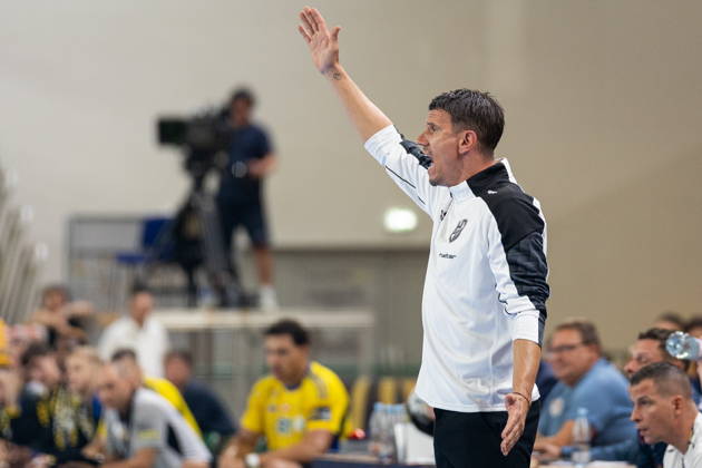 Kielce 09.09.2026. Handball EHF Champions League season 2026 2027 round 1 match between Industria Kielce and HC Kriens-Luzern in Kielce, Poland --- Pilka reczna EHF Liga Mistrzow sezon 2026 2027 kolejka 1 mecz : Industria Kielce - HC Kriens-Luzern Persons Shown : Andy Schmid Photo by Igor Jakubowski Arena Akcji NEWSPIX.PL --- newspix.pl