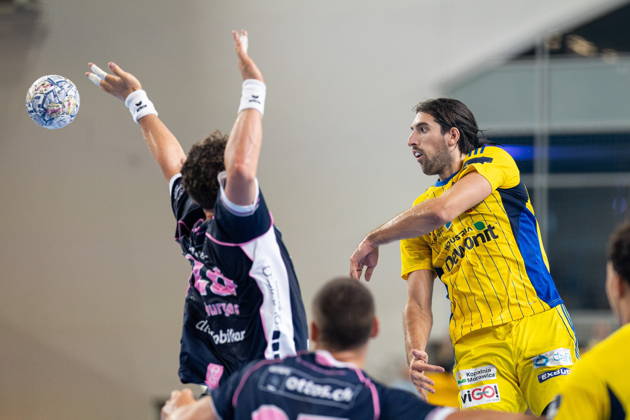 Kielce 09.09.2026. Handball EHF Champions League season 2026 2027 round 1 match between Industria Kielce and HC Kriens-Luzern in Kielce, Poland --- Pilka reczna EHF Liga Mistrzow sezon 2026 2027 kolejka 1 mecz : Industria Kielce - HC Kriens-Luzern Persons Shown : Julien Bos Photo by Igor Jakubowski Arena Akcji NEWSPIX.PL --- newspix.pl