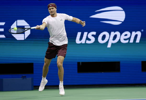 US Open tennis tournament - Day 11 Alexander Zverev of Germany in action against Botic Van de Zandschulp of the Netherlands during their Men s Singles Quarterfinals match of the US Open Tennis Championships at the USTA Billie Jean King National Tennis Center in Flushing Meadows, New York, USA, 09 September 2026. FLUSHING MEADOWS NEW YORK United States  Copyright: xCRISTOBALxHERRERA-ULASHKEVICHx