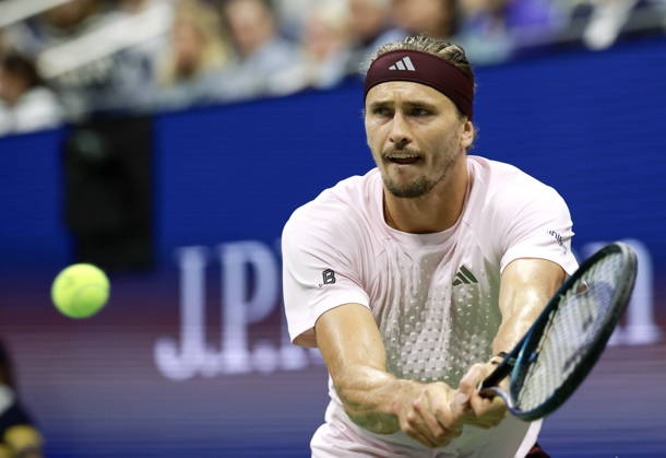 US Open tennis tournament - Day 11 Alexander Zverev of Germany in action against Botic Van de Zandschulp of the Netherlands during their Men s Singles Quarterfinals match of the US Open Tennis Championships at the USTA Billie Jean King National Tennis Center in Flushing Meadows, New York, USA, 09 September 2026. FLUSHING MEADOWS NEW YORK United States  Copyright: xCRISTOBALxHERRERA-ULASHKEVICHx