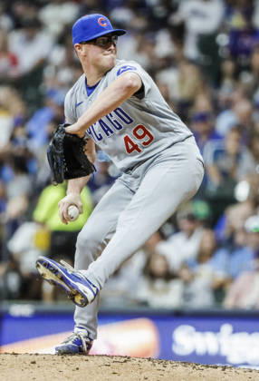 Chicago Cubs relief pitcher Trent Thornton throws in the fifth inning of the MLB, Baseball Herren, USA game between the Chicago Cubs and the Milwaukee Brewers at American Family Field in Milwaukee, Wisconsin on Wednesday, September 9, 2026.  MIL20260909822 TANNENxMAURY