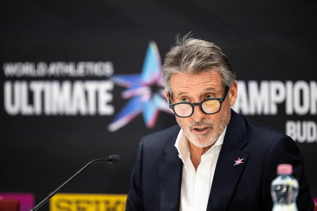 September 10, 2026: Sebastian Coe, president of World Athletics, at a press conference during a media day for the 2026 World Athletics Ultimate Championship on September 10, 2026 in Budapest. Photo by Joel Marklund, BILDBYRAN. Code: JM JM0849 bbeng track and field athletics friidrett 2026 World Athletics Ultimate Championship Budapest 26 press conference  Copyright: JOELxMARKLUND BB260910JM002