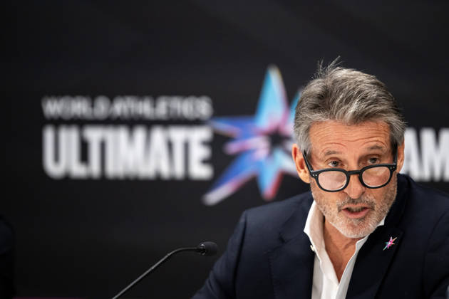 September 10, 2026: Sebastian Coe, president of World Athletics, at a press conference during a media day for the 2026 World Athletics Ultimate Championship on September 10, 2026 in Budapest. Photo by Joel Marklund. BILDBYRAN code JM JM0849 bbeng track and field athletics friidrett 2026 World Athletics Ultimate Championship Budapest 26 press conference  Copyright: JOELxMARKLUND BB260910JM003