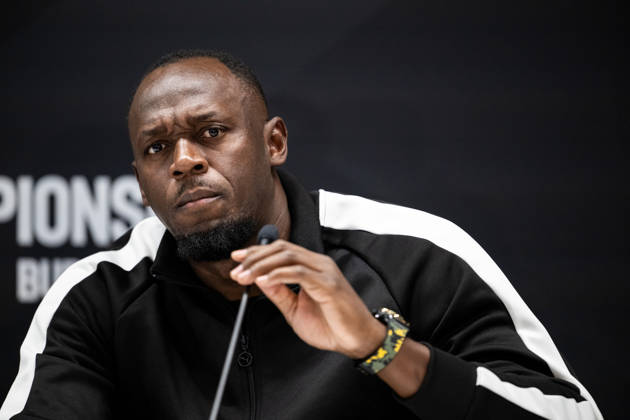 260910 Usain Bolt at a press conference during a media day for the 2026 World Athletics Ultimate Championship on September 10, 2026 in Budapest. Photo by Joel Marklund. BILDBYRAN code JM JM0849 bbeng track and field athletics friidrett 2026 World Athletics Ultimate Championship Budapest 26 press conference  Copyright: JOELxMARKLUND BB260910JM011