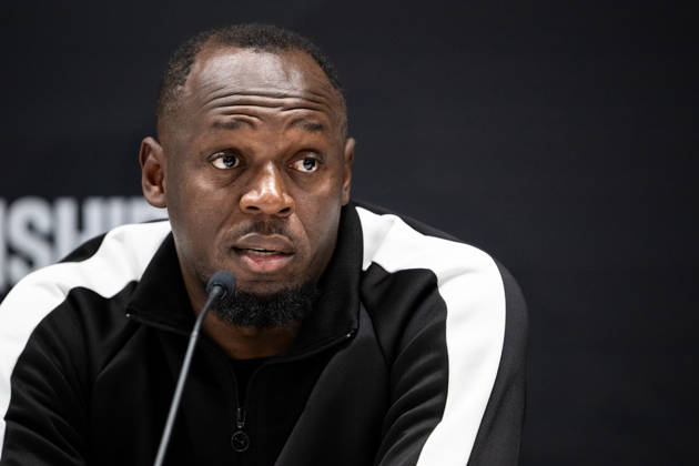 260910 Usain Bolt at a press conference during a media day for the 2026 World Athletics Ultimate Championship on September 10, 2026 in Budapest. Photo by Joel Marklund. BILDBYRAN code JM JM0849 bbeng track and field athletics friidrett 2026 World Athletics Ultimate Championship Budapest 26 press conference  Copyright: JOELxMARKLUND BB260910JM012
