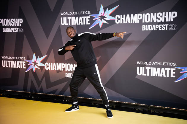 September 10, 2026: Usain Bolt arrives on the red carpet during a media day for the 2026 World Athletics Ultimate Championship on September 10, 2026 in Budapest. Photo by Joel Marklund. BILDBYRAN code JM JM0849 bbeng track and field athletics friidrett 2026 World Athletics Ultimate Championship Budapest 26  Copyright: JOELxMARKLUND BB260910JM013