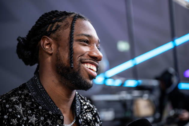 September 10, 2026: Noah Lyles arrives on the red carpet during Media Day for the 2026 World Athletics Ultimate Championship on September 10, 2026 in Budapest. Photo by Joel Marklund, BILDBYRAN. Code: JM JM0849 bbeng track and field athletics 2026 World Athletics Ultimate Championship Budapest 26  Copyright: JOELxMARKLUND BB260910JM021
