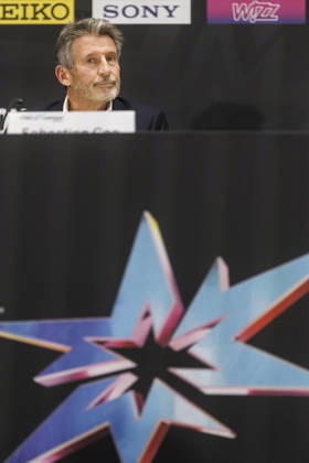 BUDAPEST, HUNGARY - SEPTEMBER 10, 2026: World Athletics President, Lord Sebastian Coe in the opening press conference, PK, Pressekonferenz of the World Athletics Ultimate Championships at Gyula Zsivotzky National Athletics Centre on September 10, 2026 in Budapest, Hungary. Hungary Copyright: xAxelxKohringx