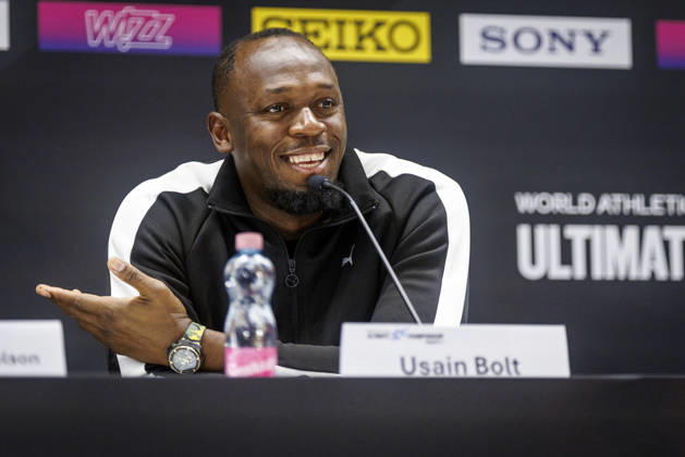 BUDAPEST, HUNGARY - SEPTEMBER 10, 2026: Usain Bolt (JAM) in the opening press conference, PK, Pressekonferenz of the World Athletics Ultimate Championships at Gyula Zsivotzky National Athletics Centre on September 10, 2026 in Budapest, Hungary. Hungary Copyright: xAxelxKohringx