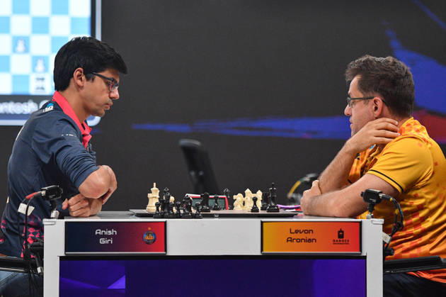 Global Chess League 2026 Anish Giri of the Netherlands, playing for Alpine APL Pipers, competes against Levon Aronian of Armenia, playing for Ganges Grandmasters, during Match 21 of the Global Chess League 2026 in Bengaluru, India, on September 10, 2026. Bengaluru Karnataka India  Copyright: xRanjithxKumarx originalFilename:kumar-globalch261009_npN4R.jpg