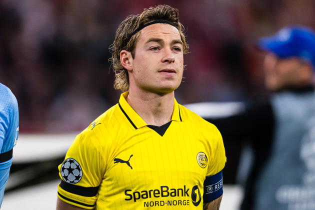 September 10, 2026: Patrick Berg of Bodo Glimt ahead of the UEFA Champions League soccer match between Bayern Munich and Bodo Glimt on September 10, 2026 in Munich. Photo by Marius Simensen, BILDBYRAN COP 238 MM0073 Bayern Munich, BBENG, Bodo Glimt, football, soccer, UEFA Champions League Copyright: MARIUSxSIMENSEN BB260910ZA008