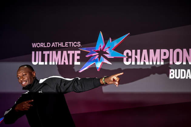(260911) -- BUDAPEST, Sept. 11, 2026 -- Jamaican sprinter Usain Bolt attends a red carpet event of World Athletics Ultimate Championships in Budapest, Hungary on Sept. 10, 2026. (Photo by Xinhua) (SP)HUNGARY-BUDAPEST-WORLD ATHLETICS ULTIMATE CHAMPIONSHIP DavidxBalogh 